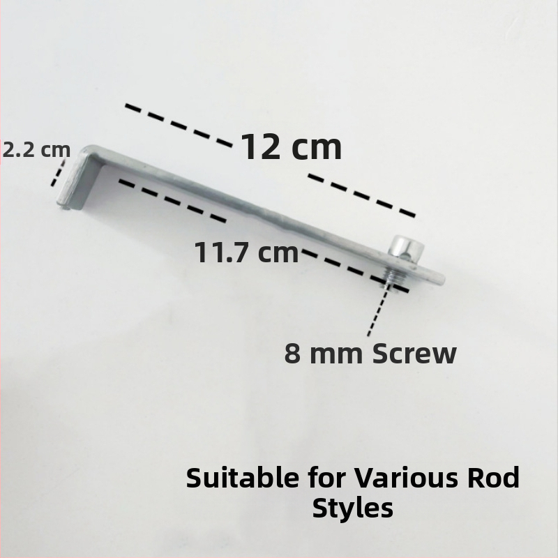 Телескопична пръчка от неръждаема стомана с плоска кука, позиционираща функция, 3–6 секции, 0,3–1,5 кг, за употреба на открито