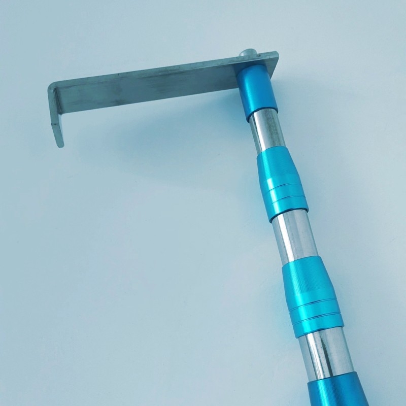 Ανοξείδωτος τηλεσκοπικός βραχίονας με επίπεδη γάντζο, λειτουργία τοποθέτησης, 3–6 τμήματα, 0,3–1,5 kg, εξωτερική χρήση