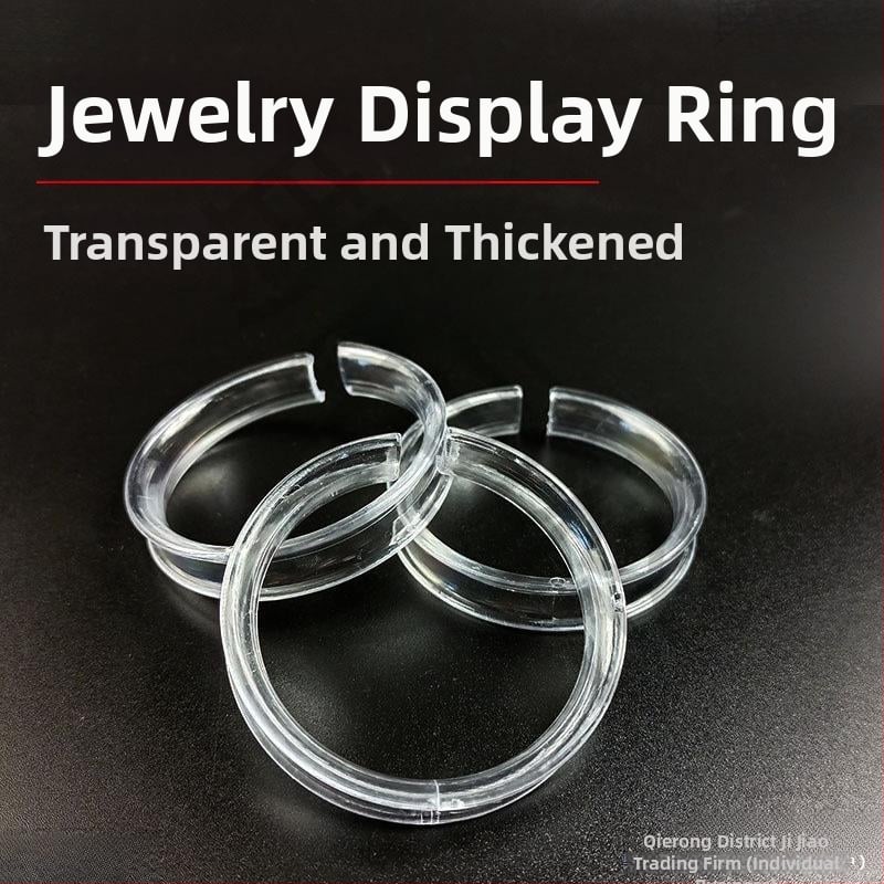 Skatāms caurspīdīgs akrila rokassprādžu displeja statīvs, bieza konstrukcija, C formas, priekš izstādīšanas un uzglabāšanas