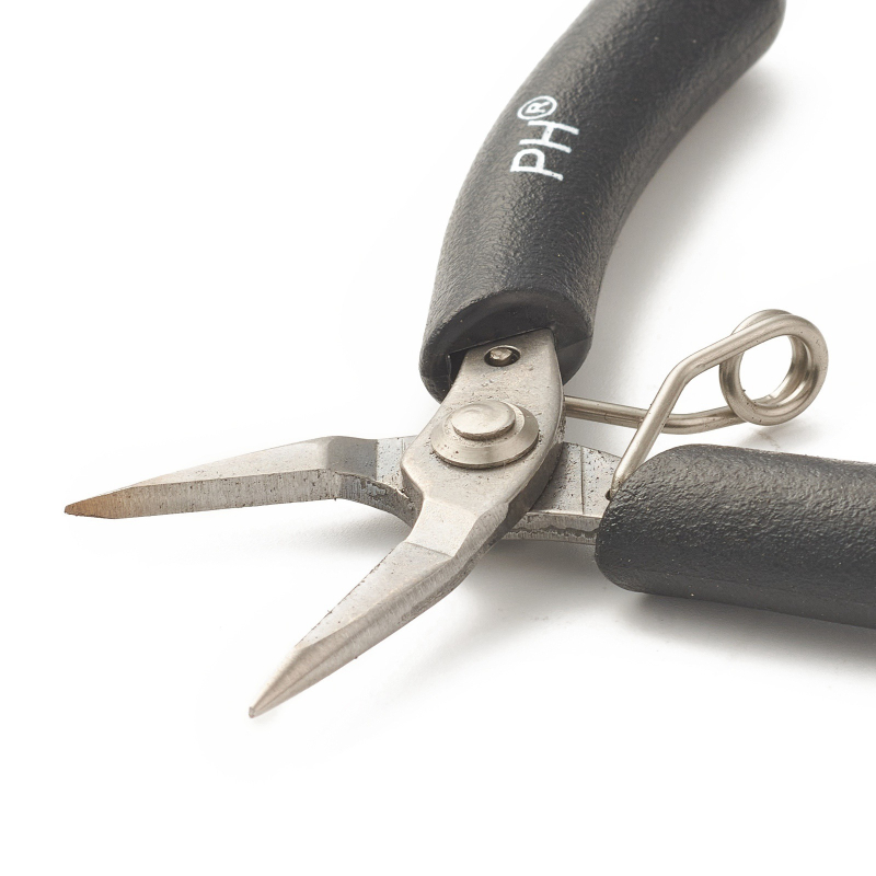 Clește pentru bijuterii din fier: nas îndoit, nas rotund și tăiere laterală