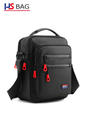 Ανδρική Τσάντα Ώμου - Oxford ύφασμα, Αδιάβροχη, Με επεκτάσεις, Πολυεπίπεδες θήκες (Αστικό στυλ)