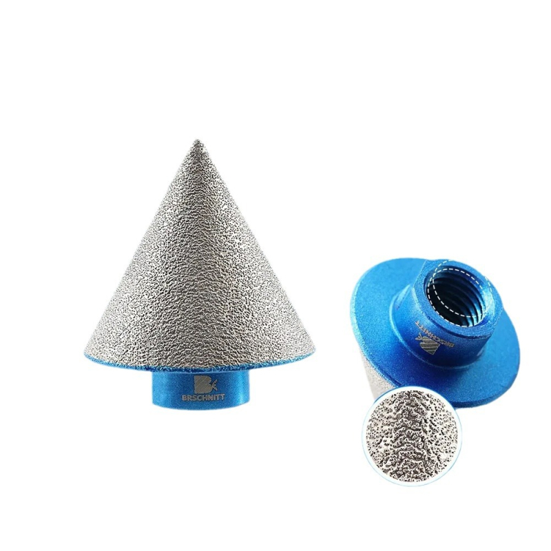 Диамантен фасач бит за керамика и камък, високоскоростен въртящ връх с конусовиден фас, 150 g