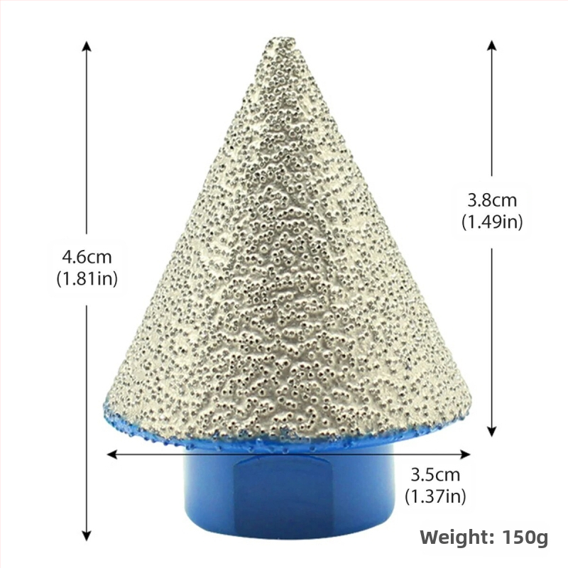 Диамантен фасач бит за керамика и камък, високоскоростен въртящ връх с конусовиден фас, 150 g