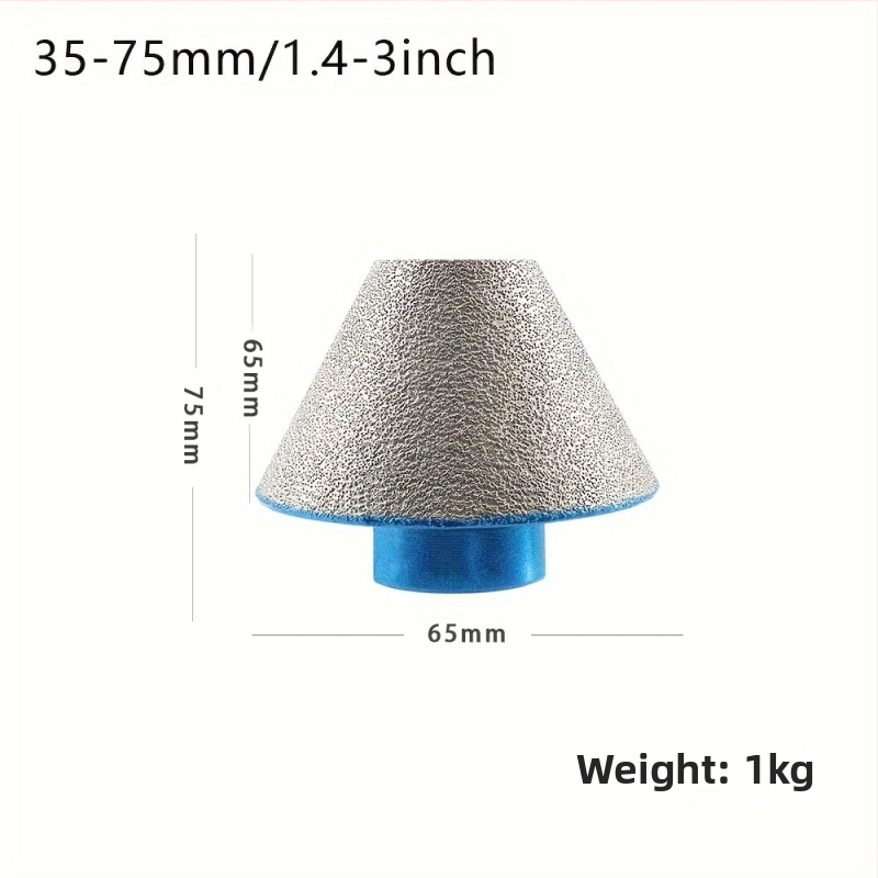 Диамантен фасач бит за керамика и камък, високоскоростен въртящ връх с конусовиден фас, 150 g