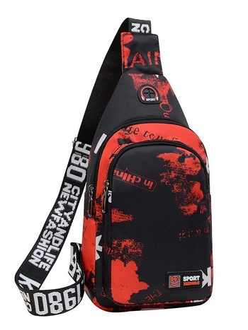 Мъжка чанта за гръден кош – корейски стил, уличен тренд, найлон, водоустойчива, ултралека, голям капацитет