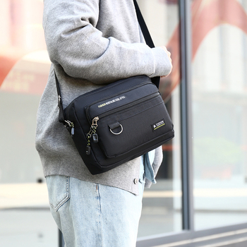 Мъжка кръстосана чанта - Урбан стил, Oxford плат, водоустойчива, подплата от полиестер, за пътуване