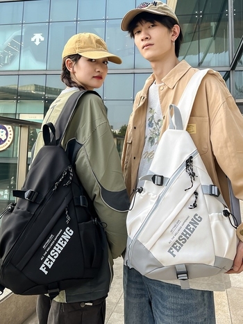 Мъжка нейлонова кръстосана чанта, износоустойчива, уличен стил, полиестерова подплата