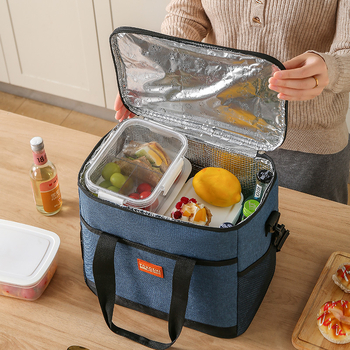 Šiluminis pietų maišelis lauko kempingui, nešiojamas, iš Oxford audinio, atsparus vandeniui, didelė talpa