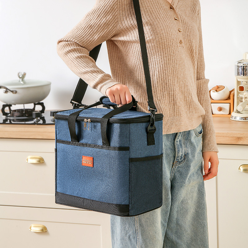 Šiluminis pietų maišelis lauko kempingui, nešiojamas, iš Oxford audinio, atsparus vandeniui, didelė talpa