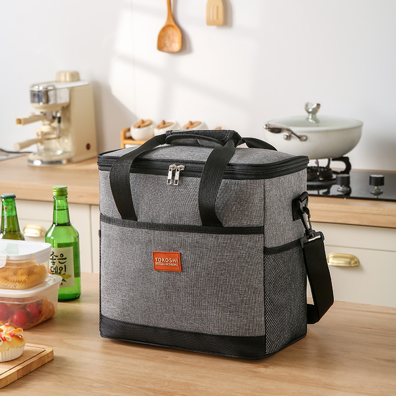 Šiluminis pietų maišelis lauko kempingui, nešiojamas, iš Oxford audinio, atsparus vandeniui, didelė talpa