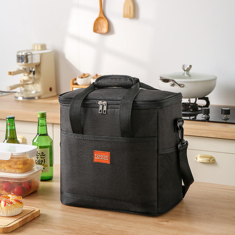 Šiluminis pietų maišelis lauko kempingui, nešiojamas, iš Oxford audinio, atsparus vandeniui, didelė talpa