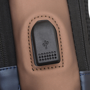 Мъжка кръстосана чанта през рамо - уличен стил, найлон, дишаща, модел с букви, подплата полиестер