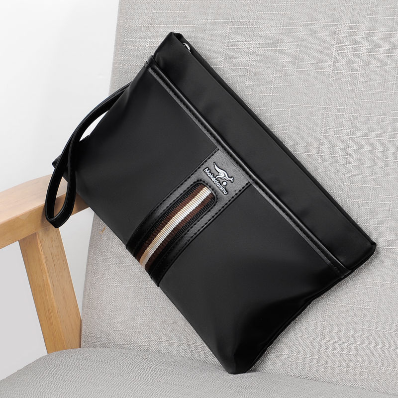 Vyriška corduroy clutch rankinė su Oxford įdaila, didelė talpa, verslo kelionėms