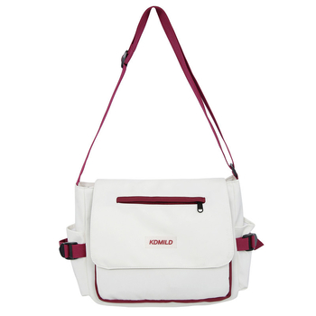 Női koreai stílusú crossbody táska, Harajuku ihletésű vászon messenger, nagy kapacitású, egyszerű dizájn mindennapi használatra