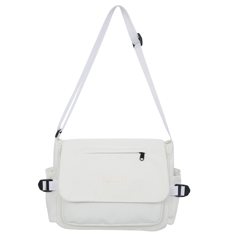 Női koreai stílusú crossbody táska, Harajuku ihletésű vászon messenger, nagy kapacitású, egyszerű dizájn mindennapi használatra