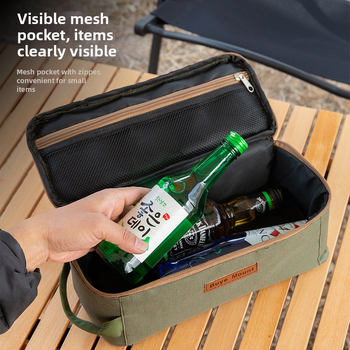 Οργανωτής μαχαιροπίρουνων για υπαίθρια κατασκήνωση με θήκες για πιάτα, φορητή τσάντα πικνίκ, ανθεκτικό στη φθορά