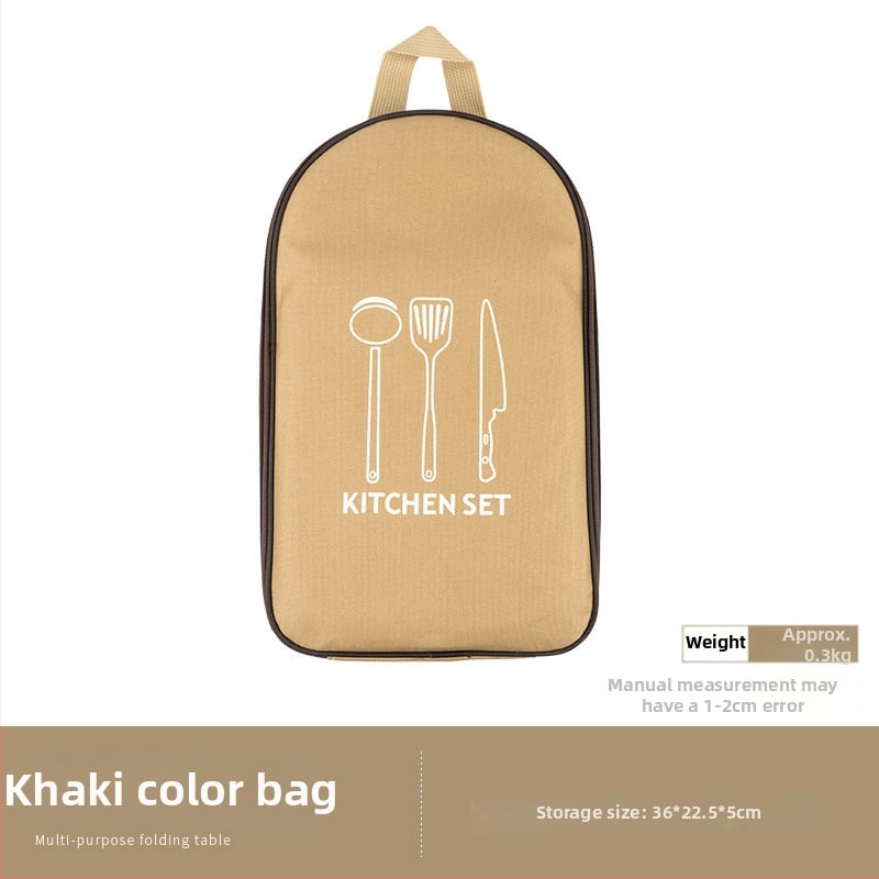 Kempingo virtuvės įrankių laikymo krepšys peiliams ir puodams, iš nepluoštinio audinio, pečių krepšys