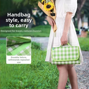 Piknika paklājs – ūdensizturīgs, biezs, pārnēsājams, no nešūta auduma (300 g), 5–6 personām