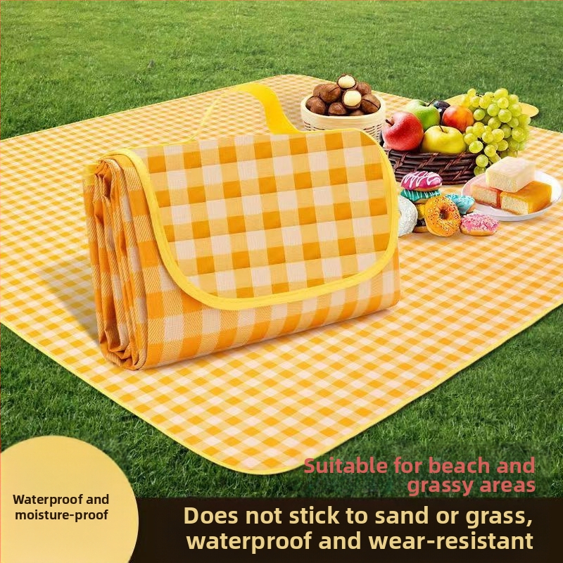 Пикник постелка – водоустойчива, подсилена, преносима, нетъкан текстил (300 g), за 5–6 души