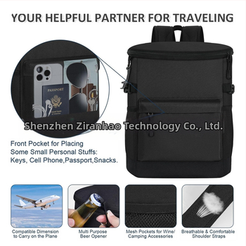 Išorinis izoliacinis kuprinė šaldymui, talpa 17 L, telpa iki 30 skardinių, poliesterio medžiaga, nešiojamas su greitu aušinimu