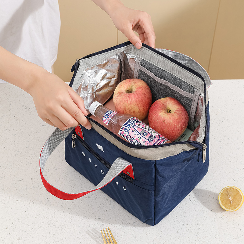 Torba za ručak s termoizolacijom, Oxford platno, moderni minimalistički stil, pogodna za rad na otvorenom i školu, Marka Lunch Pack