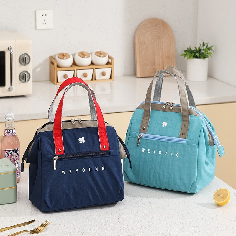 Чанта за обяд с термоизолация, Oxford плат, стил модерен минимализъм, за работа и училище, марка Lunch Pack