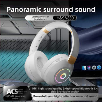 V830 Безжични Bluetooth слушалки за игри и музика – стил на лента за глава, Bluetooth 5.4, обхват 10 м, над 8 часа живот на батерията, ниска латентност за електронни спортове, стерео звук