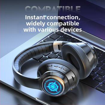 Belaidės Bluetooth ausinės su mikrofonu, žaidimų stereo ausinės, 3,5 mm kištukas, OEM paruoštos