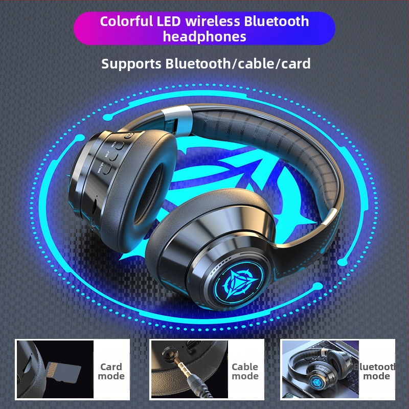 Belaidės Bluetooth ausinės su mikrofonu, žaidimų stereo ausinės, 3,5 mm kištukas, OEM paruoštos