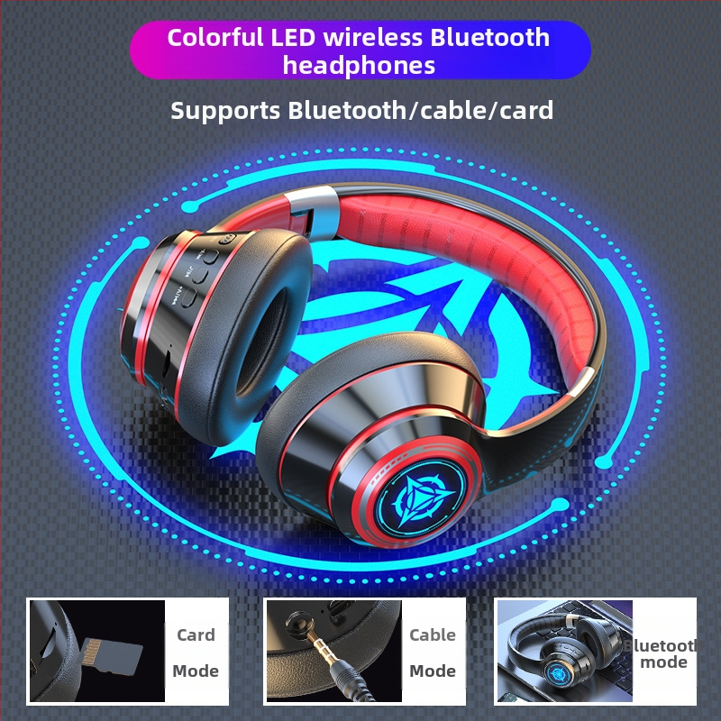 Belaidės Bluetooth ausinės su mikrofonu, žaidimų stereo ausinės, 3,5 mm kištukas, OEM paruoštos