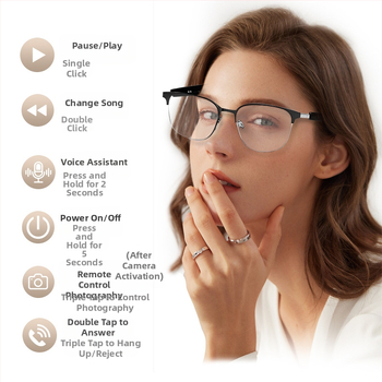 Έξυπνα γυαλιά Bluetooth CC-GS06, μπαταρία 110mAh, έλεγχος αφής, εμβέλεια άνω των 10 μ, τοποθέτηση στο κεφάλι
