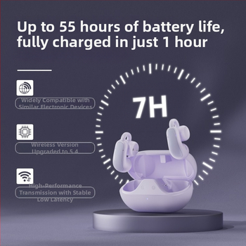 Bluetooth ушни клип слушалки, истински безжични със шумопотискане, обхват 10 м, BT 5.3, клип дизайн, стерео звук, 4–8 ч батерия