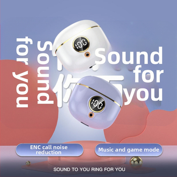 Истински безжични слушалки с докосване, Bluetooth 5.0, обхват 10 м, ниска латентност за гейминг, живот на батерията до 4 ч