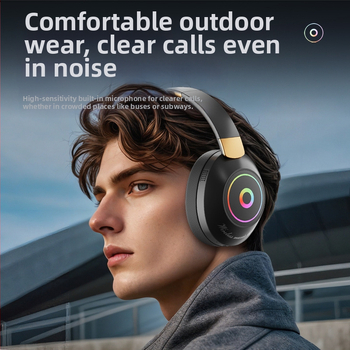 Yinshuer Игрови слушалки - сгъваеми, Bluetooth 5.4, обхват 10 м, батерия над 8 часа, ниска латентност за електронни спортове