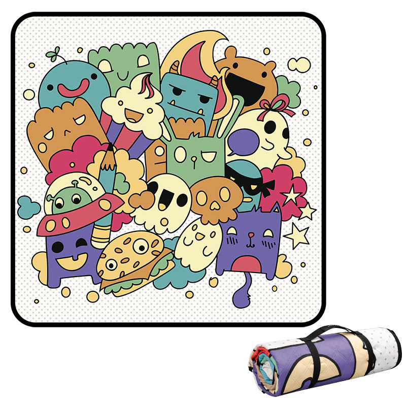 Kempinga piknika paklājs - ūdensizturīgs un mitrumu izturīgs, biezināts, viegli pārnēsājams, mazgājams veļas mašīnā; Materiāls: Chun Yafang; Svars: 900 g; Modelis MTN140; Piemērots vairākām personām