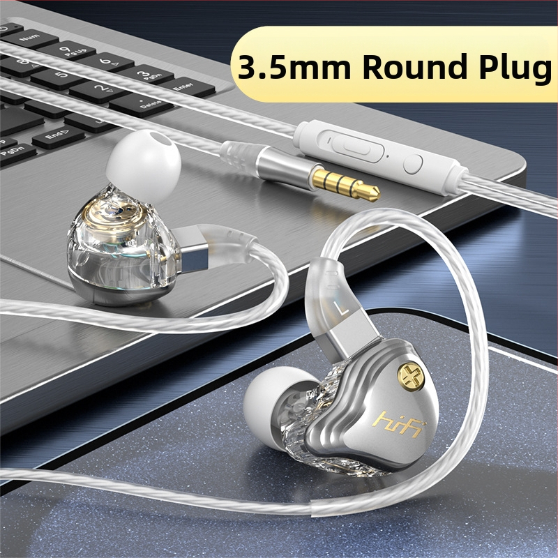 Laidinės ausinės su integruotu mikrofonu, 3,5 mm kištukas, 120 cm kabelis, 10 mm garsiakalbis, dažnio atsakas 20 Hz–20 kHz