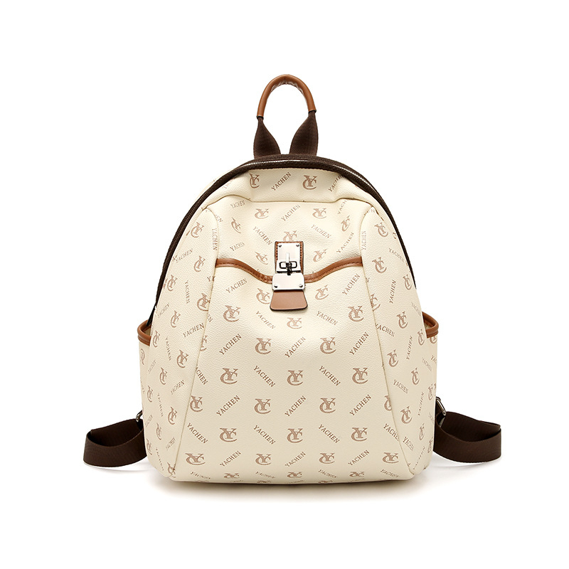 Rucsac Annmuu PU, căptușeală din poliester, deschidere cu fermoar, buzunar interior pentru telefon și ID, buzunar secret cu fermoar