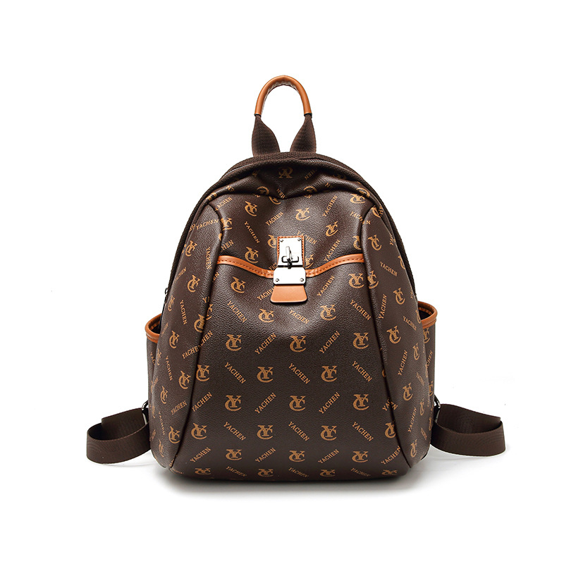 Rucsac Annmuu PU, căptușeală din poliester, deschidere cu fermoar, buzunar interior pentru telefon și ID, buzunar secret cu fermoar