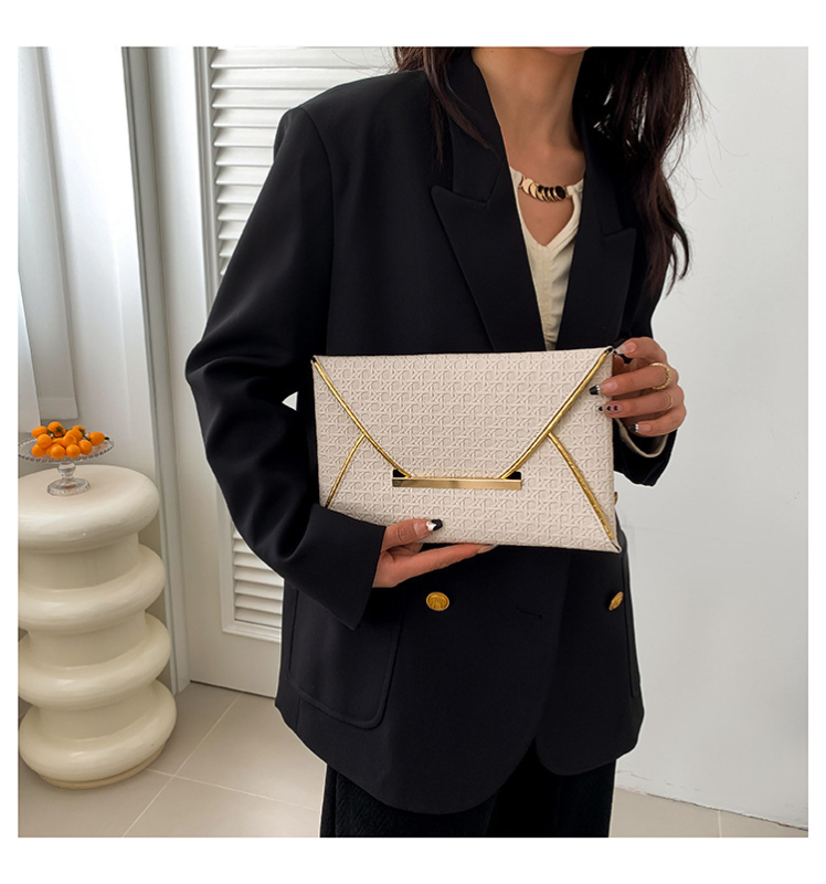 PU medžiagos aplankas krepšys - horizontalaus kvadrato formos - dangtelio uždarymas - mobiliojo telefono kišenė