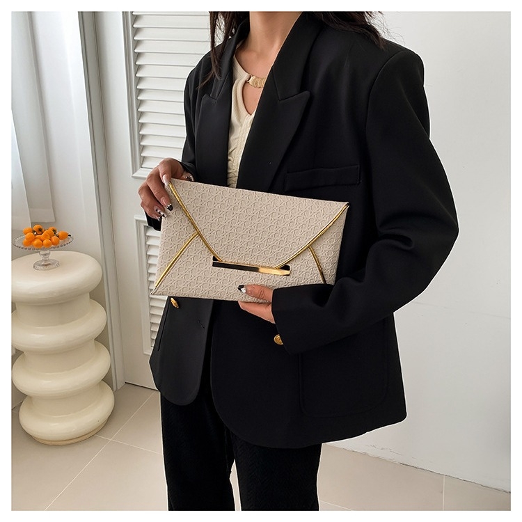 PU medžiagos aplankas krepšys - horizontalaus kvadrato formos - dangtelio uždarymas - mobiliojo telefono kišenė