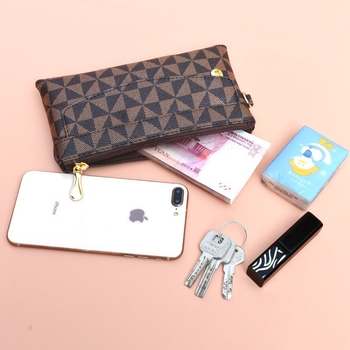 Unisex clutch rankinė iš dirbtinės odos su PU vidiniu pamušalu, horizontalaus dizainas, vidinis užtrauktuko kišenė, kasdieniam naudojimui, pavasaris 2025 leidimas