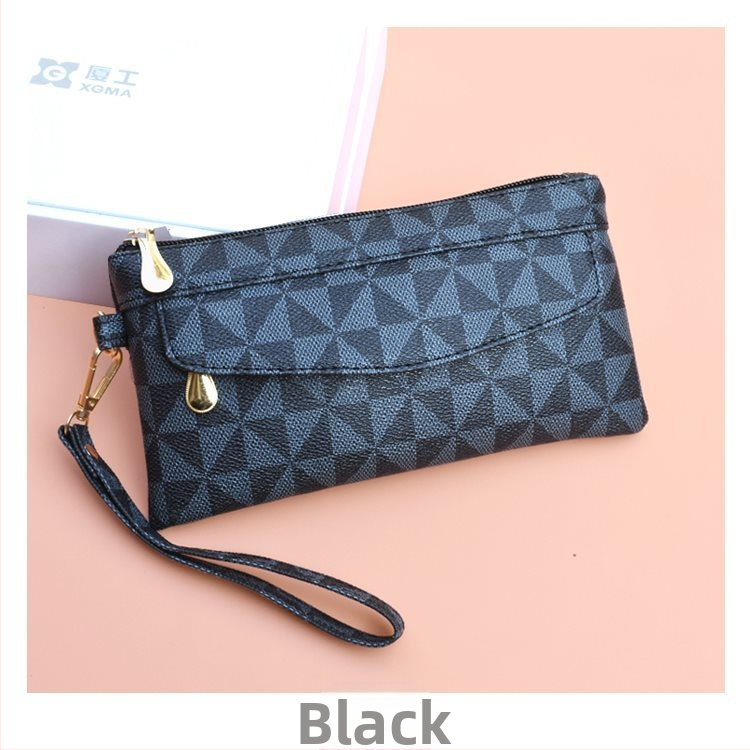 Unisex clutch rankinė iš dirbtinės odos su PU vidiniu pamušalu, horizontalaus dizainas, vidinis užtrauktuko kišenė, kasdieniam naudojimui, pavasaris 2025 leidimas