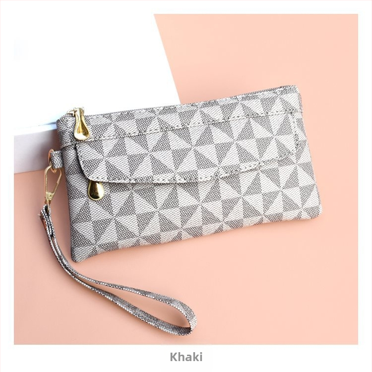 Unisex clutch rankinė iš dirbtinės odos su PU vidiniu pamušalu, horizontalaus dizainas, vidinis užtrauktuko kišenė, kasdieniam naudojimui, pavasaris 2025 leidimas