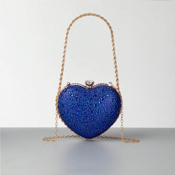 Wei Yi WEIYI Τσαντάκι-κουτί σε σχήμα καρδιάς με εξωτερικό πολυεστέρα, εσωτερική επένδυση νάιλον, εσωτερική θήκη για κινητό, κλείσιμο με πείρο