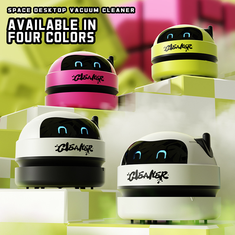 Darbalaukio dulkių siurblys su USB maitinimu, trijų greičių, 5W galia, augintinio šepetėlio antgalis, dulkių dėžutė