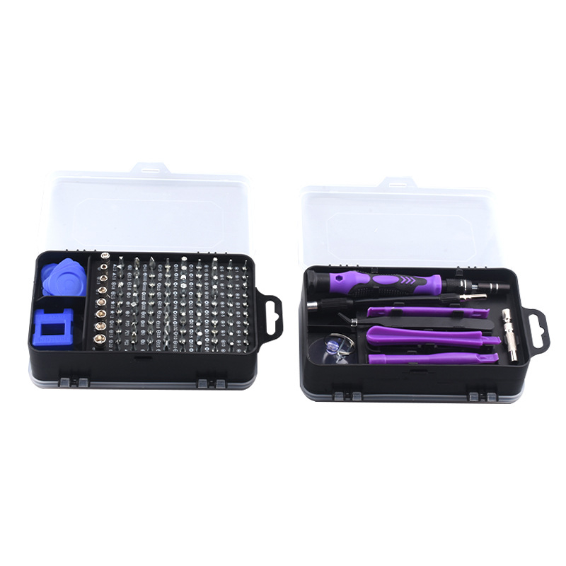 115-in-1 atsuktuvų rinkinys iš chrome-vanadžio plieno laikrodžių, kompiuterių ir išmaniųjų telefonų demontavimui