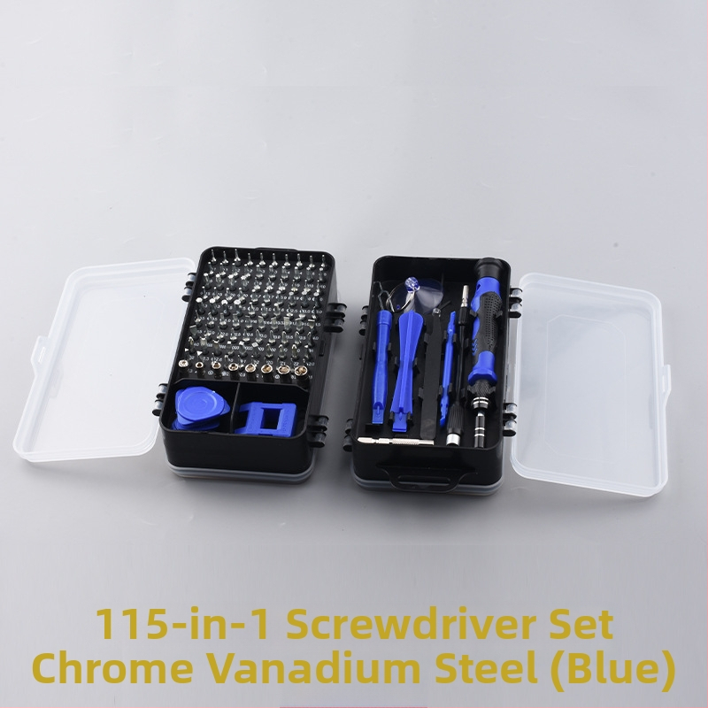 115-in-1 atsuktuvų rinkinys iš chrome-vanadžio plieno laikrodžių, kompiuterių ir išmaniųjų telefonų demontavimui