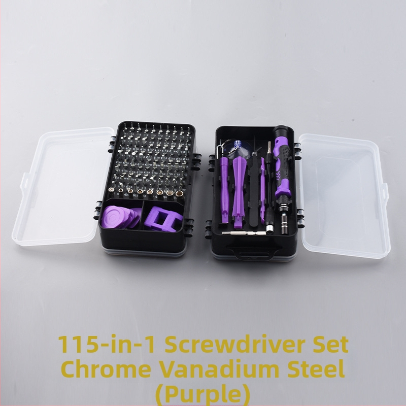 115-in-1 atsuktuvų rinkinys iš chrome-vanadžio plieno laikrodžių, kompiuterių ir išmaniųjų telefonų demontavimui