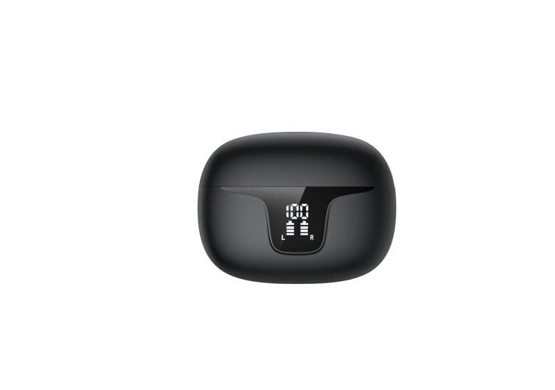 Prave bežične Bluetooth slušalice s ANC/ENC blokiranjem šuma, digitalni zaslon, Bluetooth 5.3, domet 10 m, IPX4 vodootporne