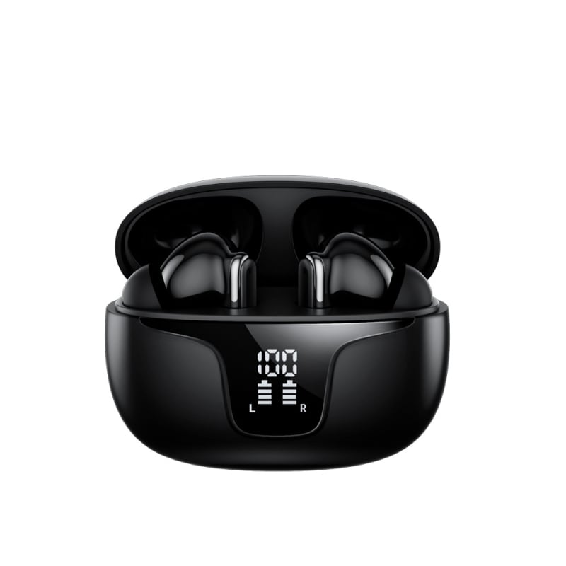 Prave bežične Bluetooth slušalice s ANC/ENC blokiranjem šuma, digitalni zaslon, Bluetooth 5.3, domet 10 m, IPX4 vodootporne